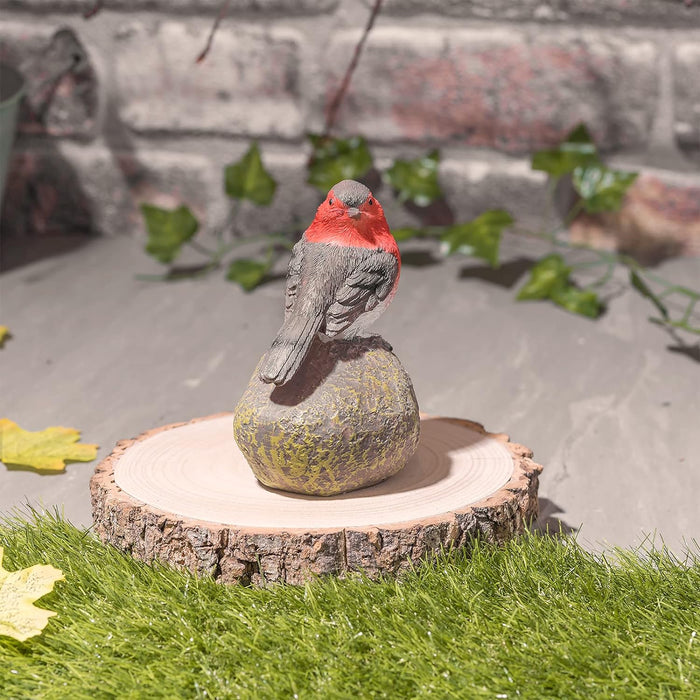Robin Redbreast Perched On Stones Ornaments