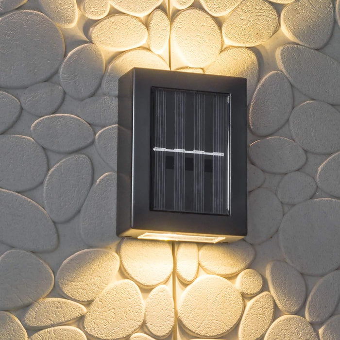 2pk Up And Down Solar Wall Light