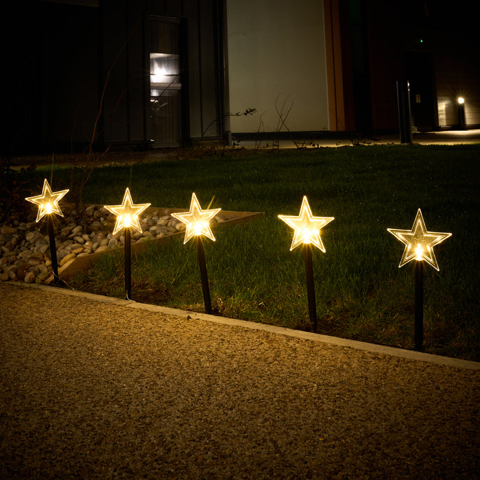 5 Pack Garden Star Lights
