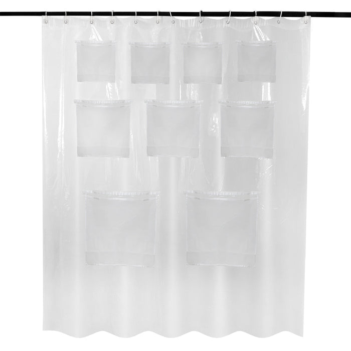 Shower Curtain with Pockets