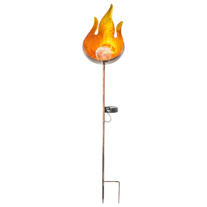 Metal Flame Glass Ball