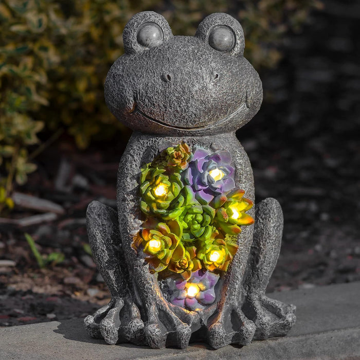 Solar Garden Frog