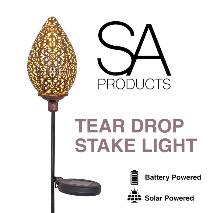 Teardrop Metal Stake Light