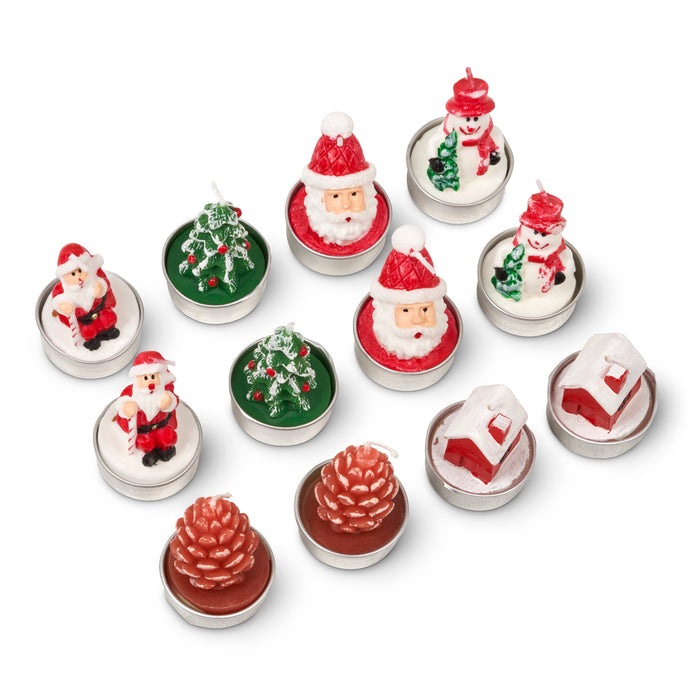 12pc Christmas Candle Set