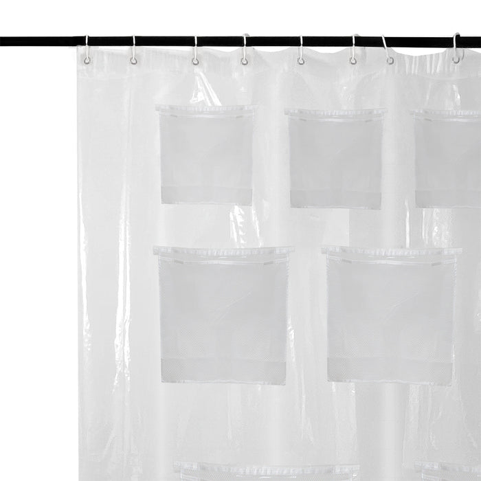 Shower Curtain with Pockets